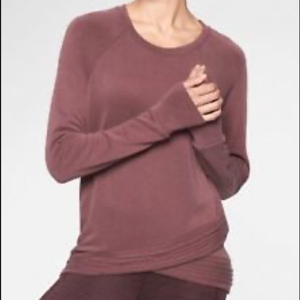 Athleta Serenity criss cross sweatshirt